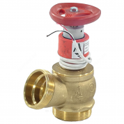 Клапан пожарный латунь КПЛ угловой 125 гр с датчиком положения Апогей