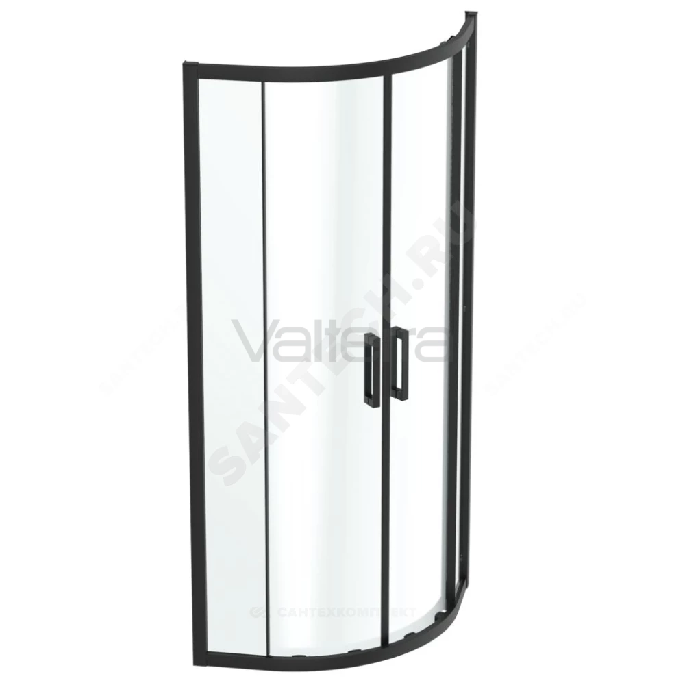 Ограждение душевое алюминиевый профиль, черный матовый CONNECT 2 Corner Quadrant Ideal Standard