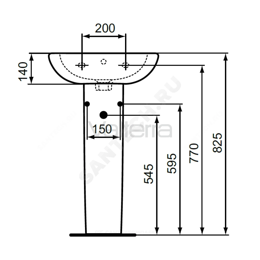 Пьедестал для умывальника TESI Ideal Standard