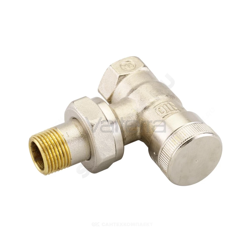 Клапан запорный RLV Ру10 ВР угловой штуцер без уплотнения Danfoss