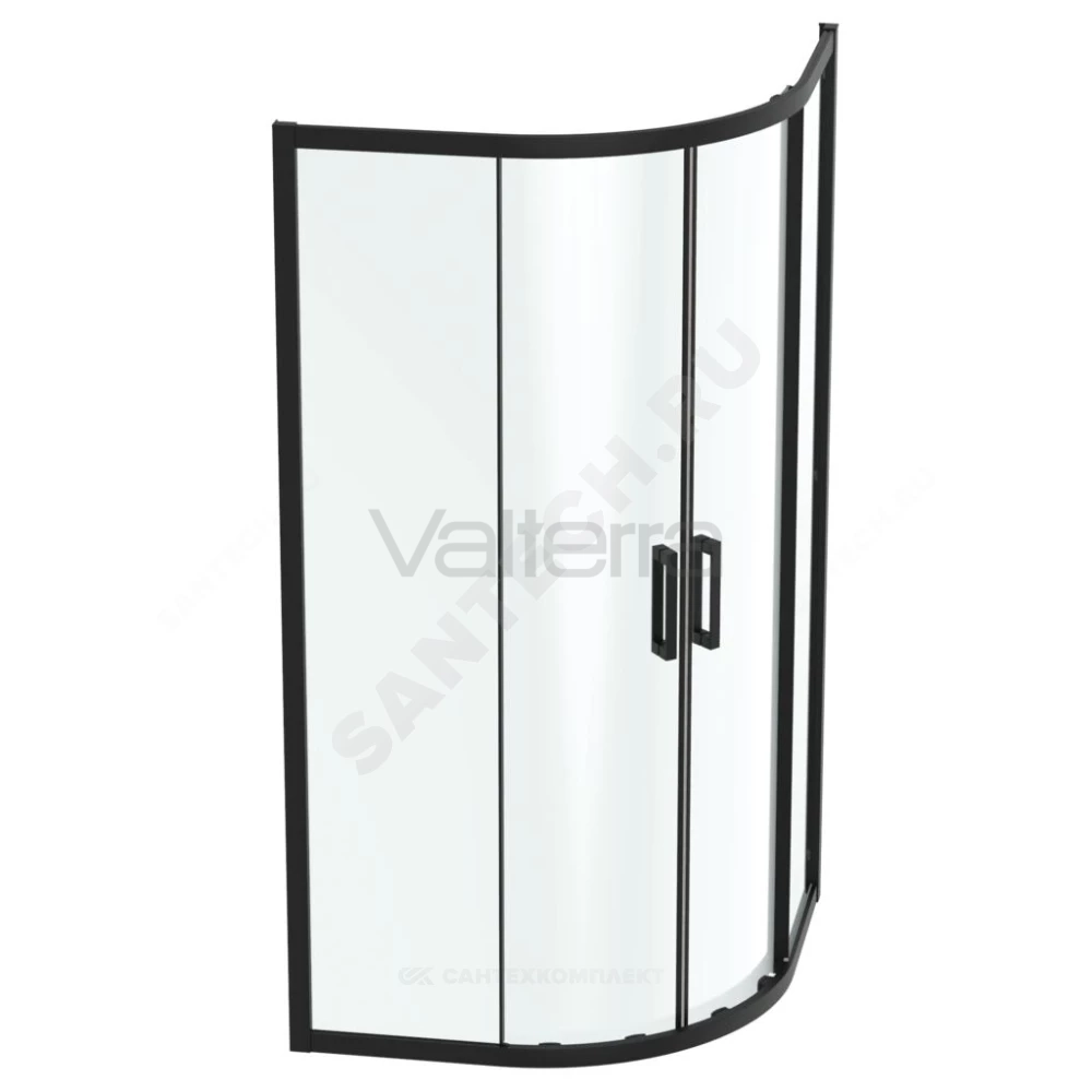 Ограждение душевое алюминиевый профиль, черный матовый CONNECT 2 Corner Quadrant Ideal Standard