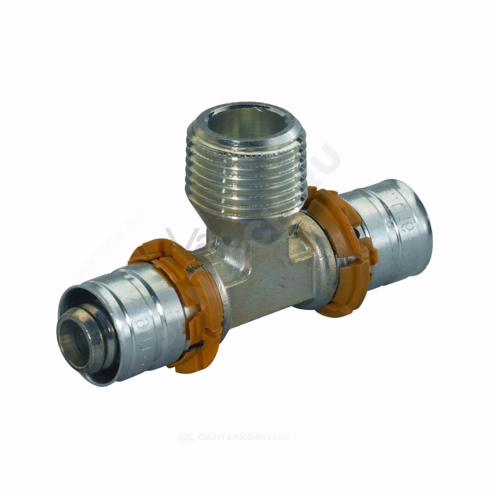Тройник МП латунь пресс НР S-PRESS PLUS Uponor
