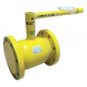 Шаровой стальной кран для газа, фланец/фланец, с рукояткой, КШГ «под задвижку», Broen