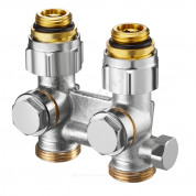 Узел нижнего подключения Multiflex F ZBU однотр Ру10 прямой под плоское уплотнение с ниппелями Oventrop