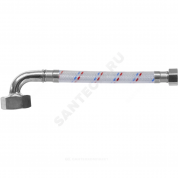 Подводка гибкая для воды нейлоновая оплетка 1/2"-1" г-г угл ГИГАНТ Центр Сантехники (Подольск)