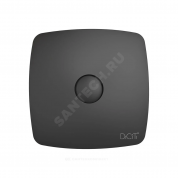 Вентилятор накладной D125 с обратным клапаном Matt black DICITI RIO 5C