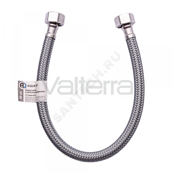 Подводка гибкая для воды полиамидная оплетка 1/2" г-г AQUALINE