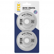 Лента ФУМ PTFE 19ммх0,2ммх15м катушка цвет: белый среда: вода SANFIX