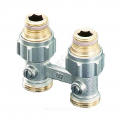 Узел нижнего подключения Multiflex F ZB двухтр Ру10 прямой под плоское уплотнение с ниппелями Oventrop