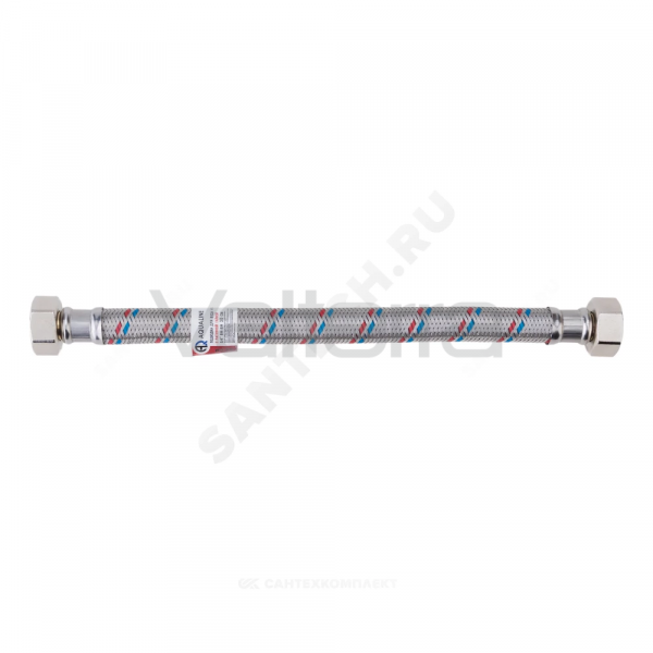 Подводка гибкая для воды нержавеющая оплетка 3/4" г-г ГИГАНТ AQUALINE