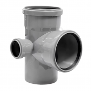 Крестовина 2-плоскостная левая серая PP-H BASE VALFEX