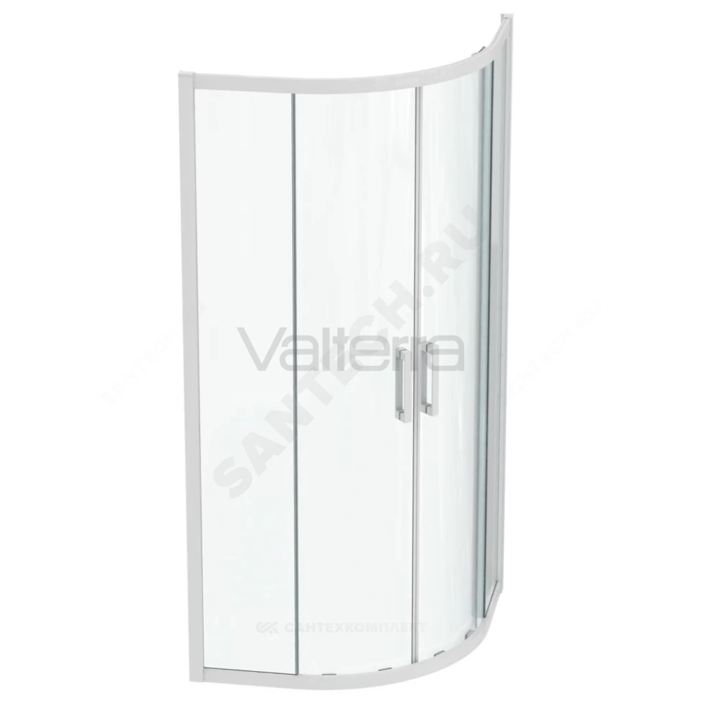 Ограждение душевое алюминиевый профиль, белый матовый CONNECT 2 Corner Quadrant Ideal Standard