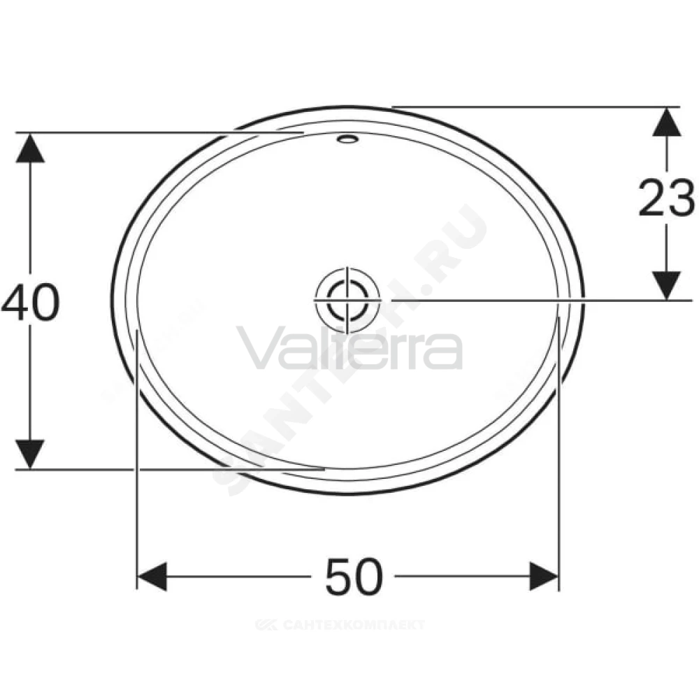 Умывальник мебельный VariForm 56 Geberit