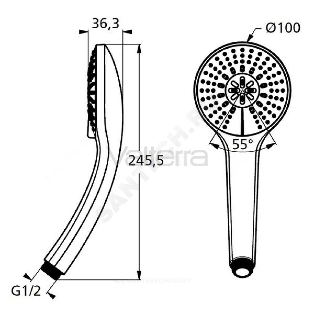 Лейка для душа IDEALRAIN SOFT M3 Ideal Standard