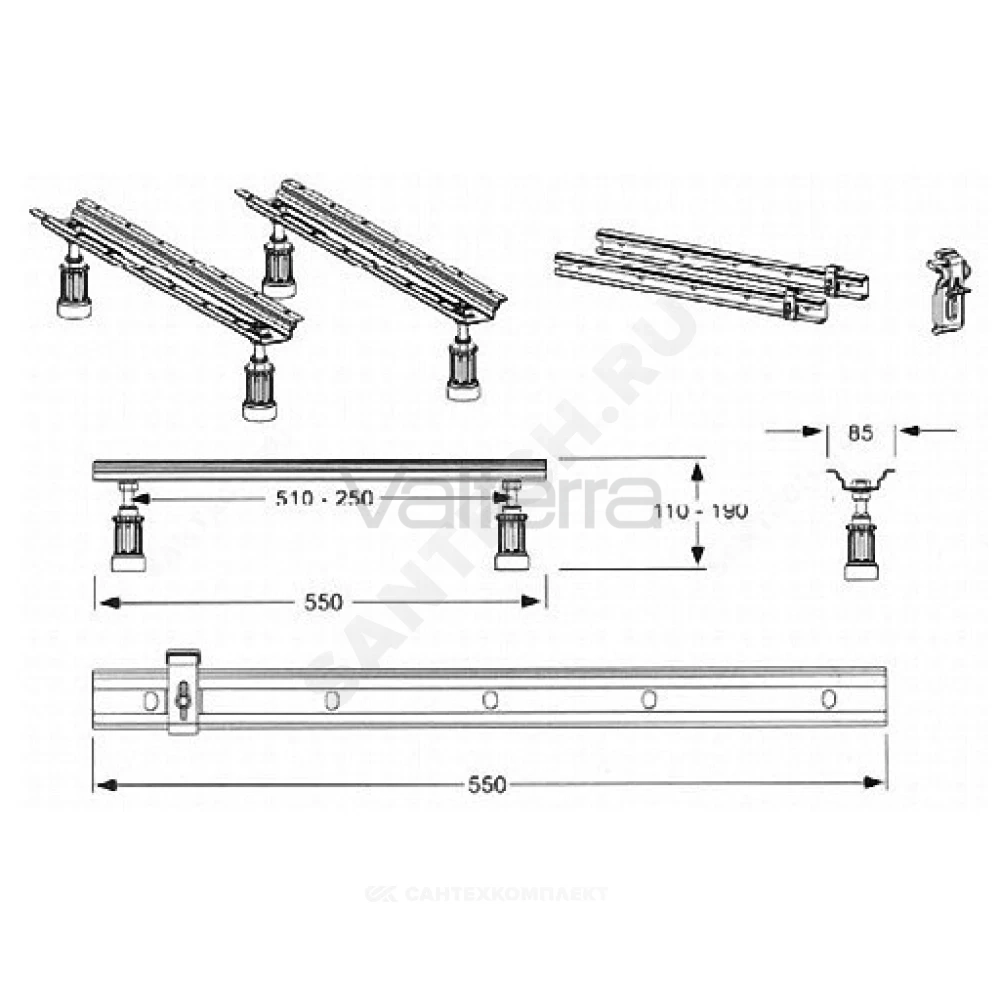 Ножки для ванны Ideal Standard