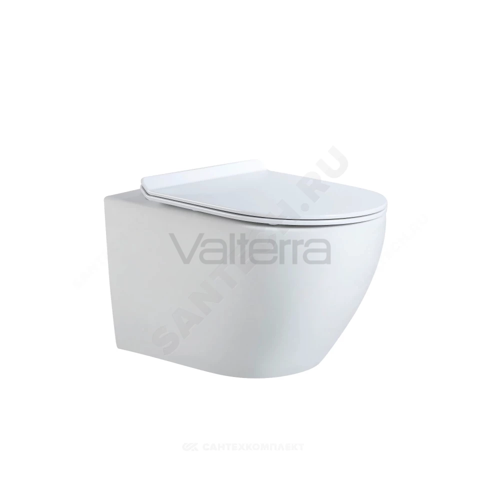 Унитаз подвесной белый горизонтальный выпуск Esfera Rimless торнадо Selena
