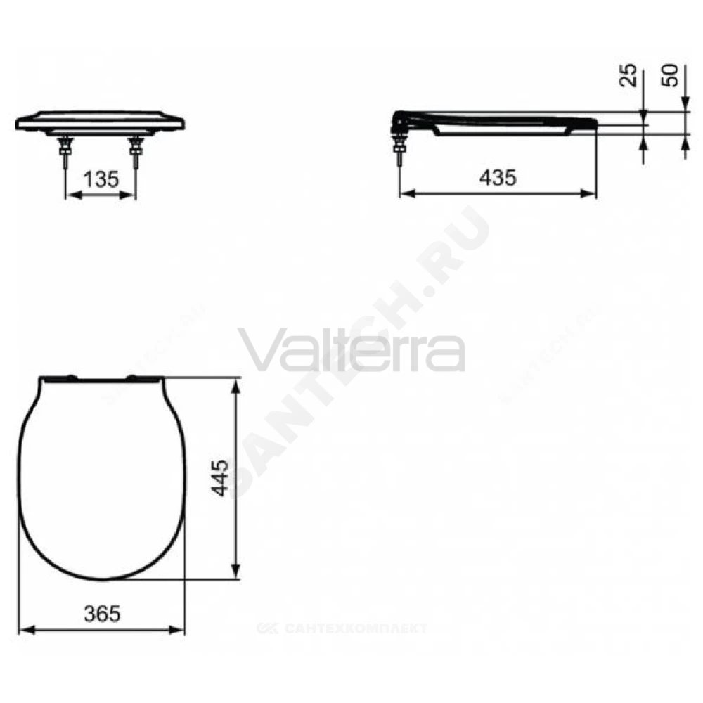 Сиденье для унитаза черное CONNECT AIR Ideal Standard