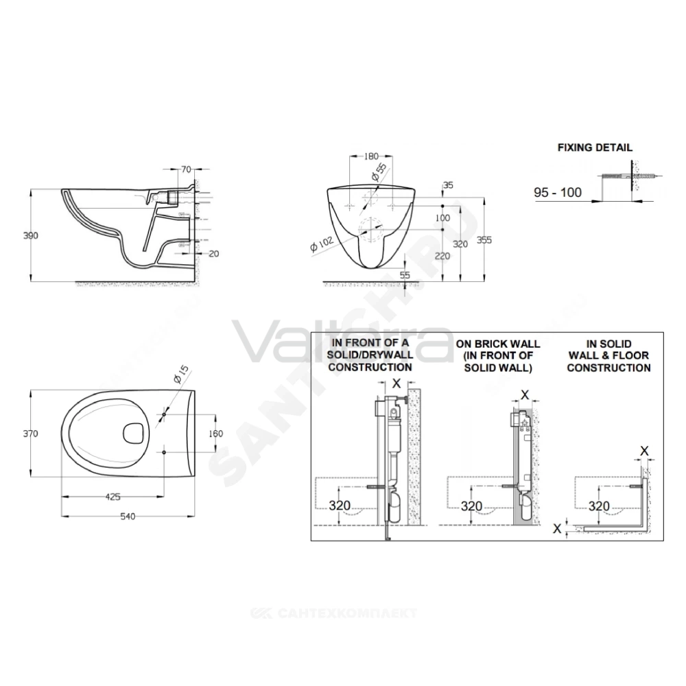 Комплект 3 в 1 инсталляция без кнопки смыва + унитаз подвесной Victoria Rimless Roca