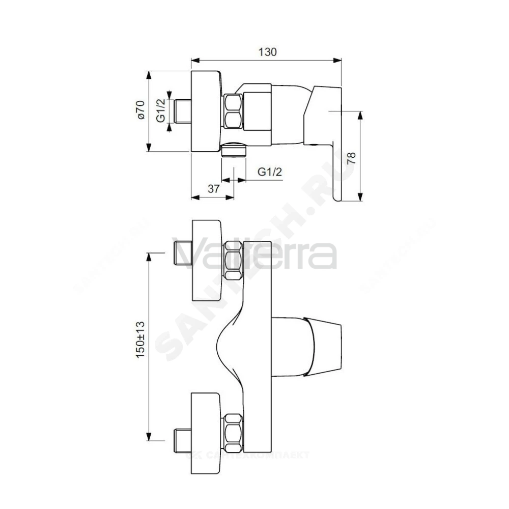 Смеситель для душа VITO одноручный Ideal Standard