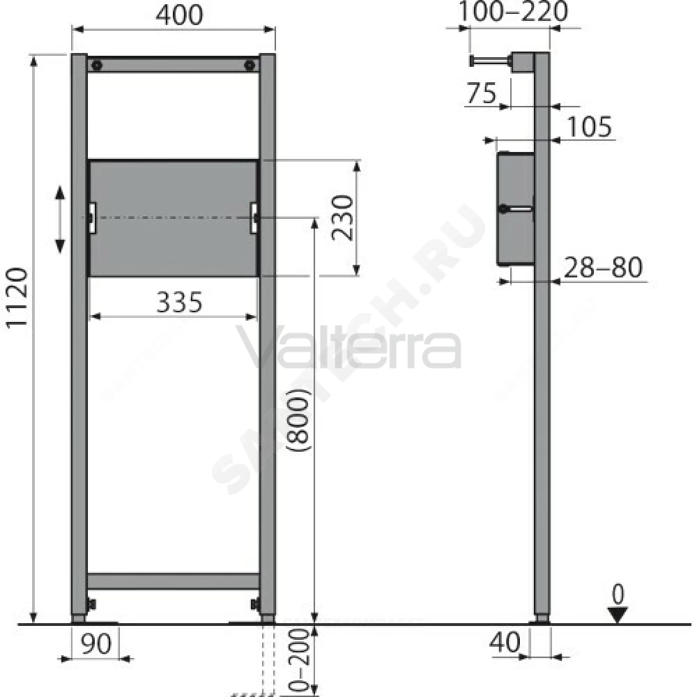 Инсталляция для смесителя Alca Plast