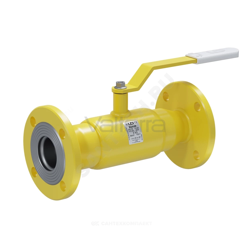 Кран шаровой сталь газ КШ.Ц.Ф.GAS фл полнопроходной LD