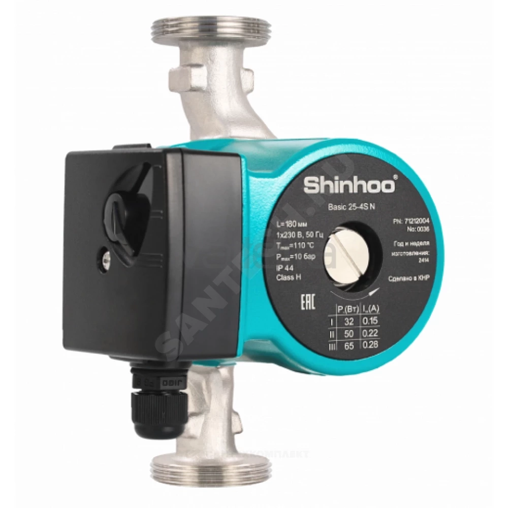 Насос циркуляционный с мокрым ротором Basic Shinhoo