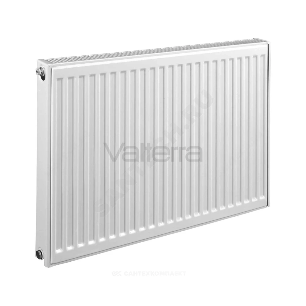 Радиатор стальной панельный Ventil Compact VC тип 21 H=400мм ниж/п в комплекте кронштейн. встроенный вентиль RAL 9016 (белый) Heaton Plus