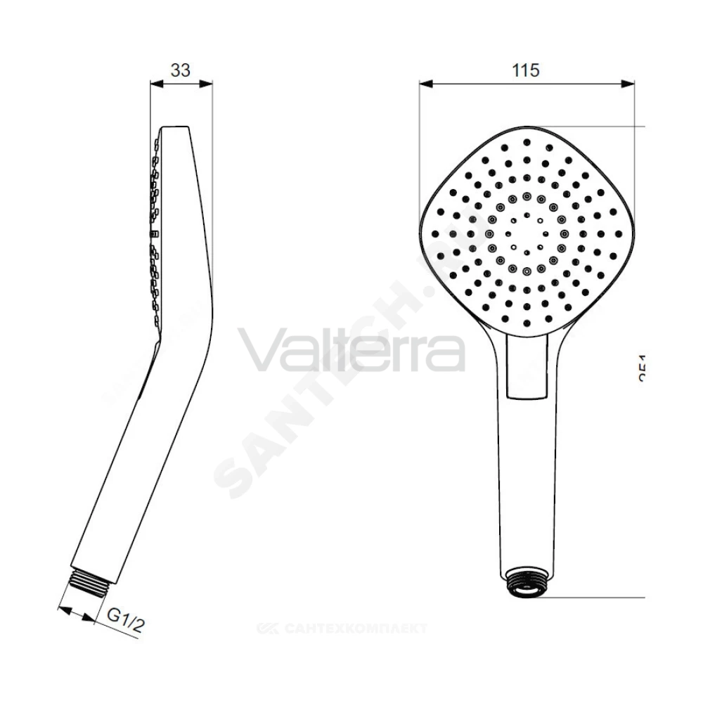 Лейка для душа IDEALRAIN EVO DIAMOND L3 Ideal Standard