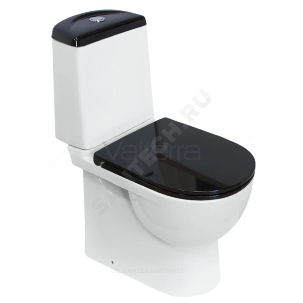 Унитаз-компакт черный горизонтальный выпуск Best Comfort Sanita Luxe