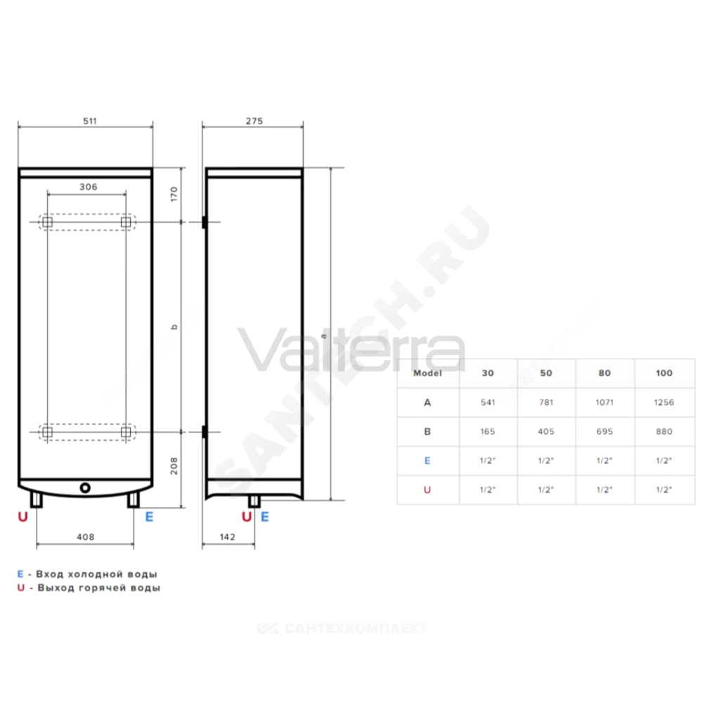 Водонагреватель электрический накопительный ABS VLS PRO INOX R вертикальный Ariston