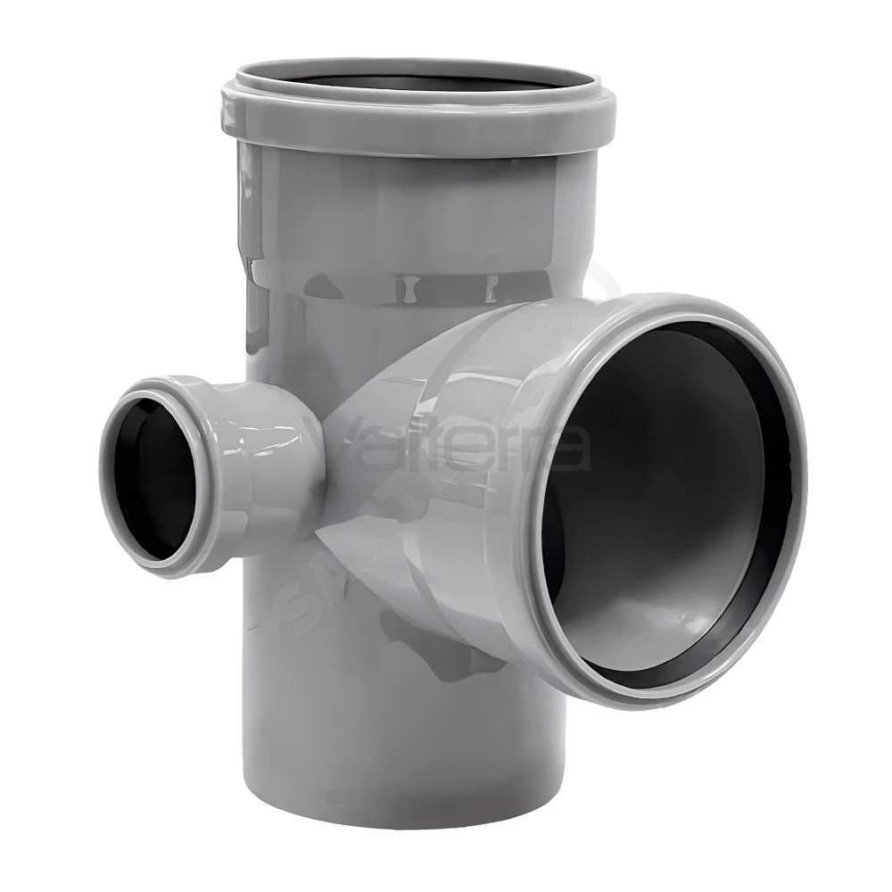Крестовина 2-плоскостная левая серая PP-H BASE VALFEX