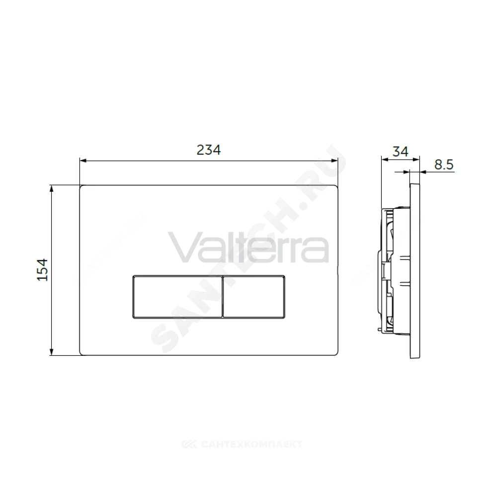 Кнопка для инсталляции белая глянцевая OLEAS M2 Ideal Standard
