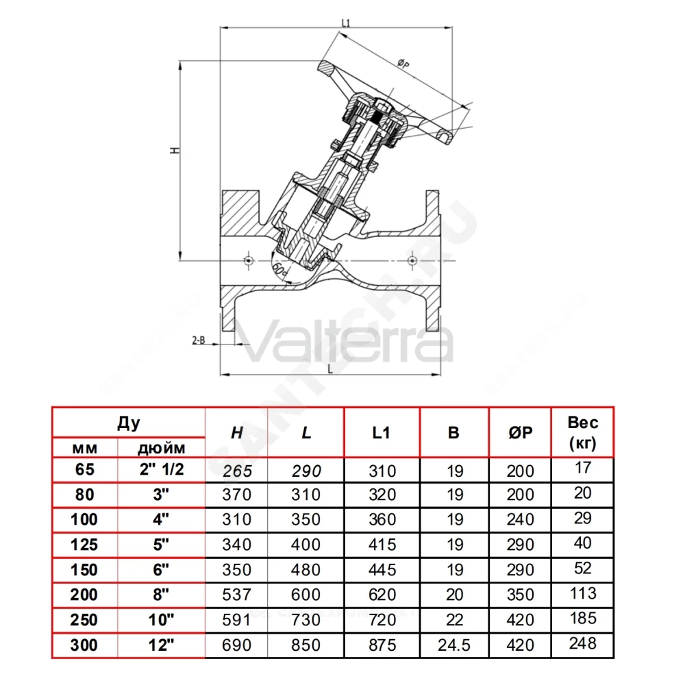 Клапан балансировочный чугун RC 4240 фл Tecofi