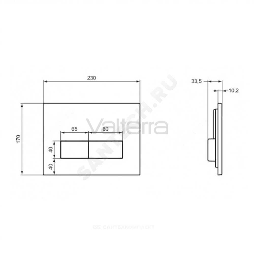 Кнопка для инсталляции пластик белая глянцевая TE-MA NEW Ideal Standard W3708AC