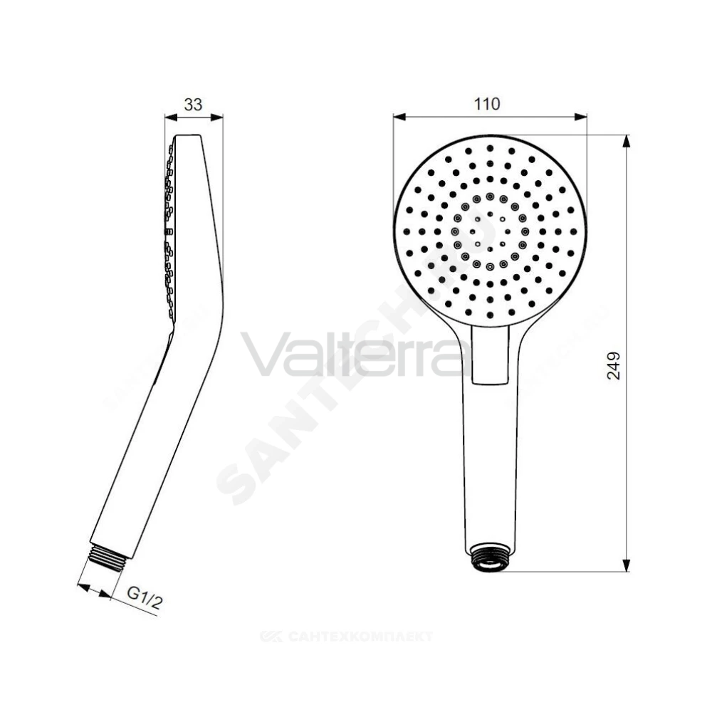 Лейка для душа IDEALRAIN EVO ROUND L3 Ideal Standard