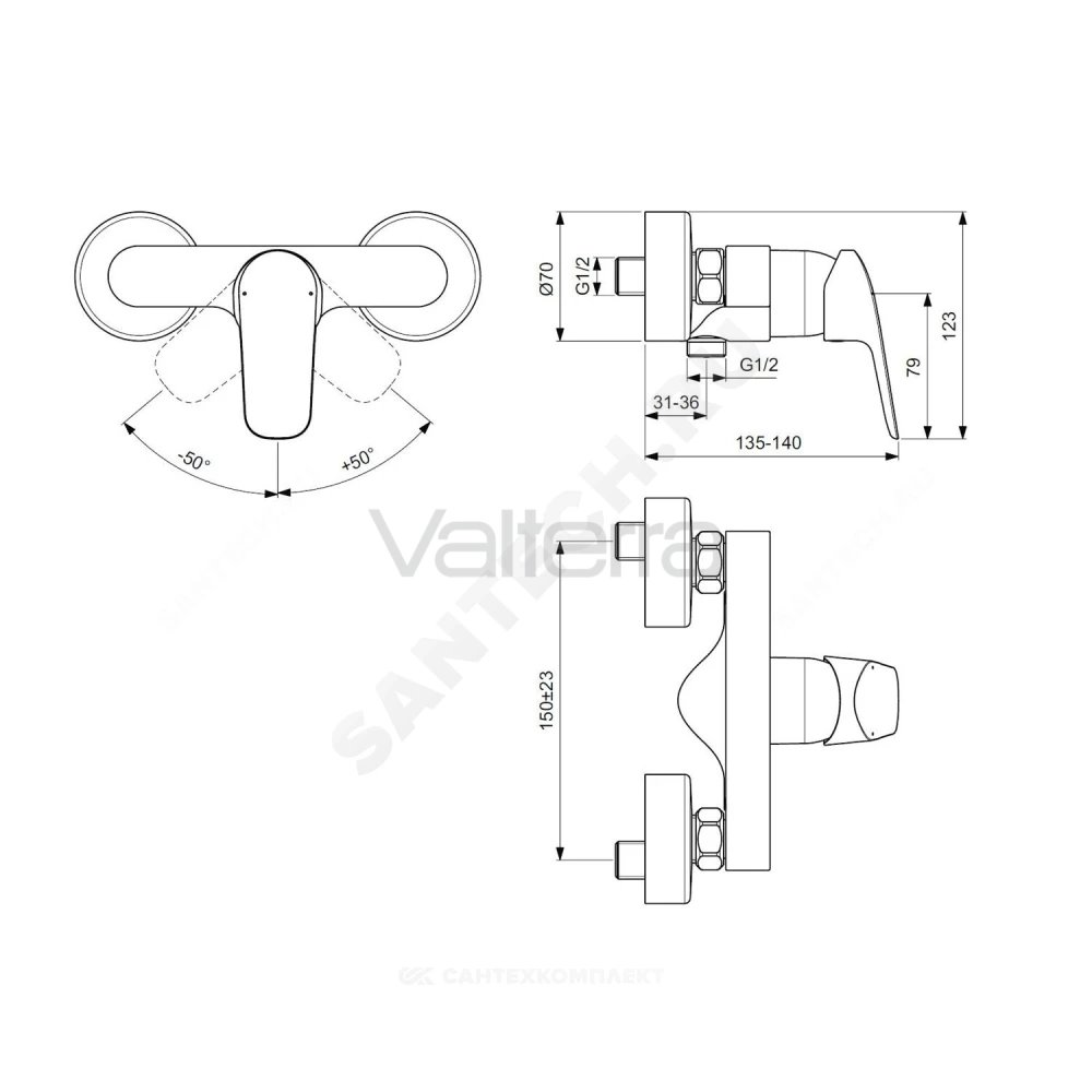 Смеситель для душа CERAFLEX одноручный Ideal Standard