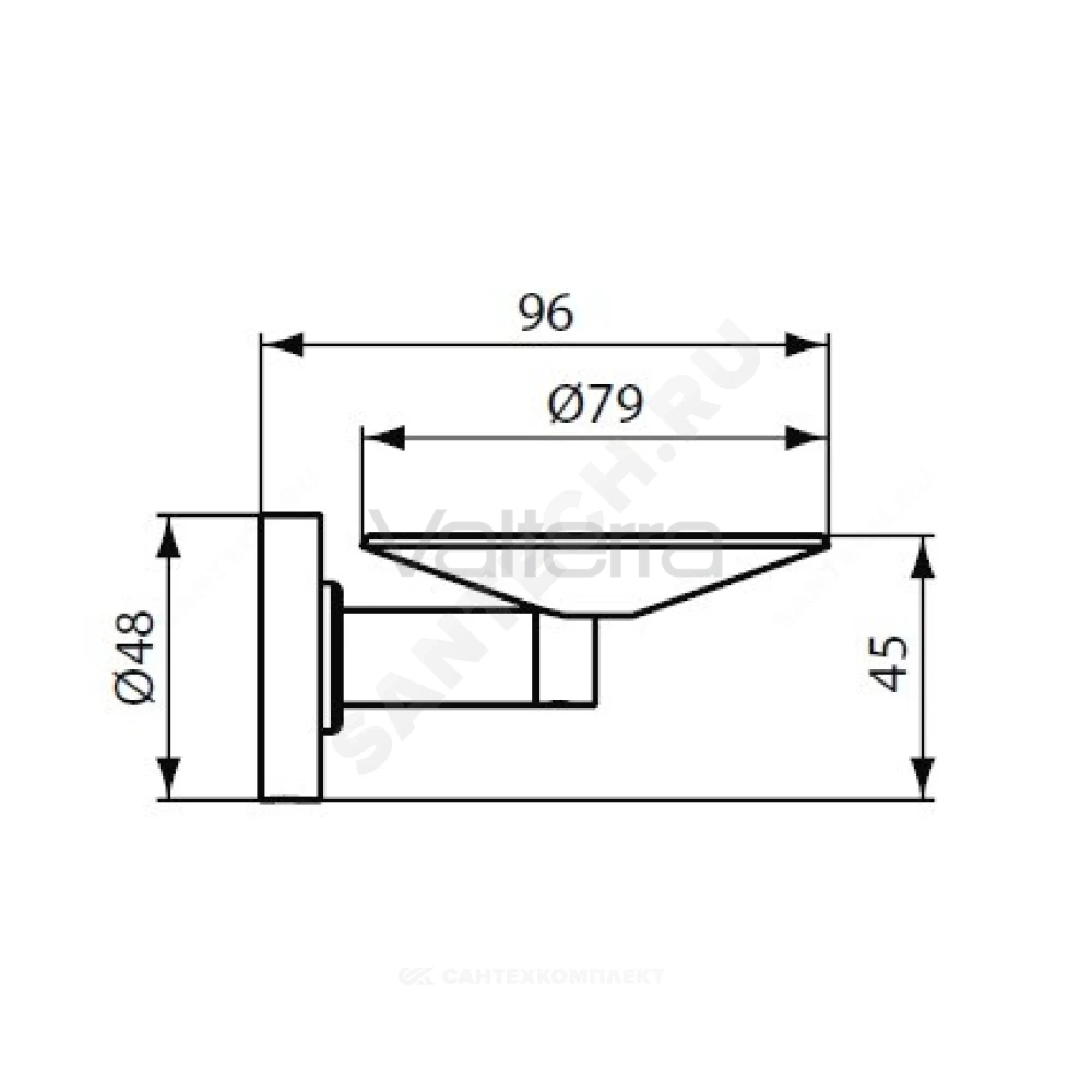 Мыльница антивандальная IOM Ideal Standard