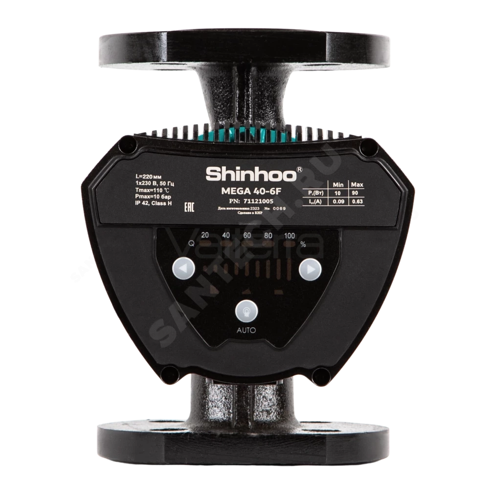 Насос циркуляционный с мокрым ротором MEGA F Shinhoo
