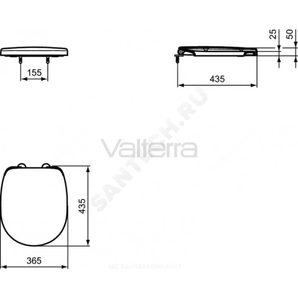 Сиденье для унитаза CONNECT SPACE Ideal Standard