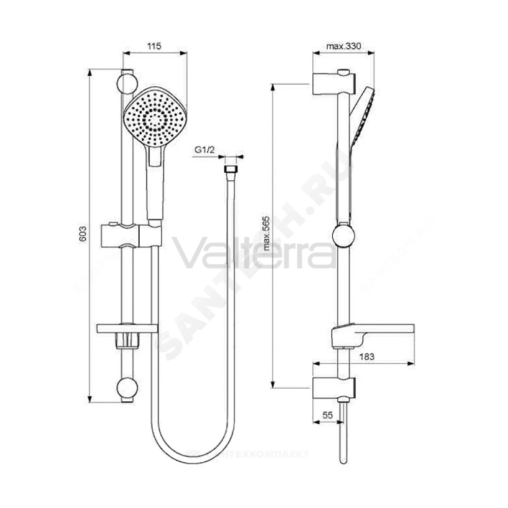 Промо-комплект для ванны с душем ESLA Ideal Standard