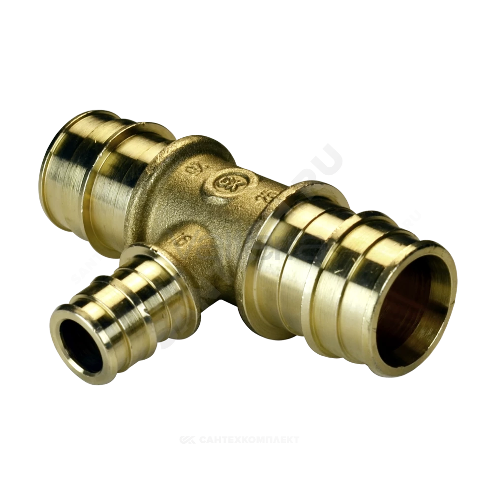 Тройник для PE-X труб радиальный латунь GX151 Giacomini