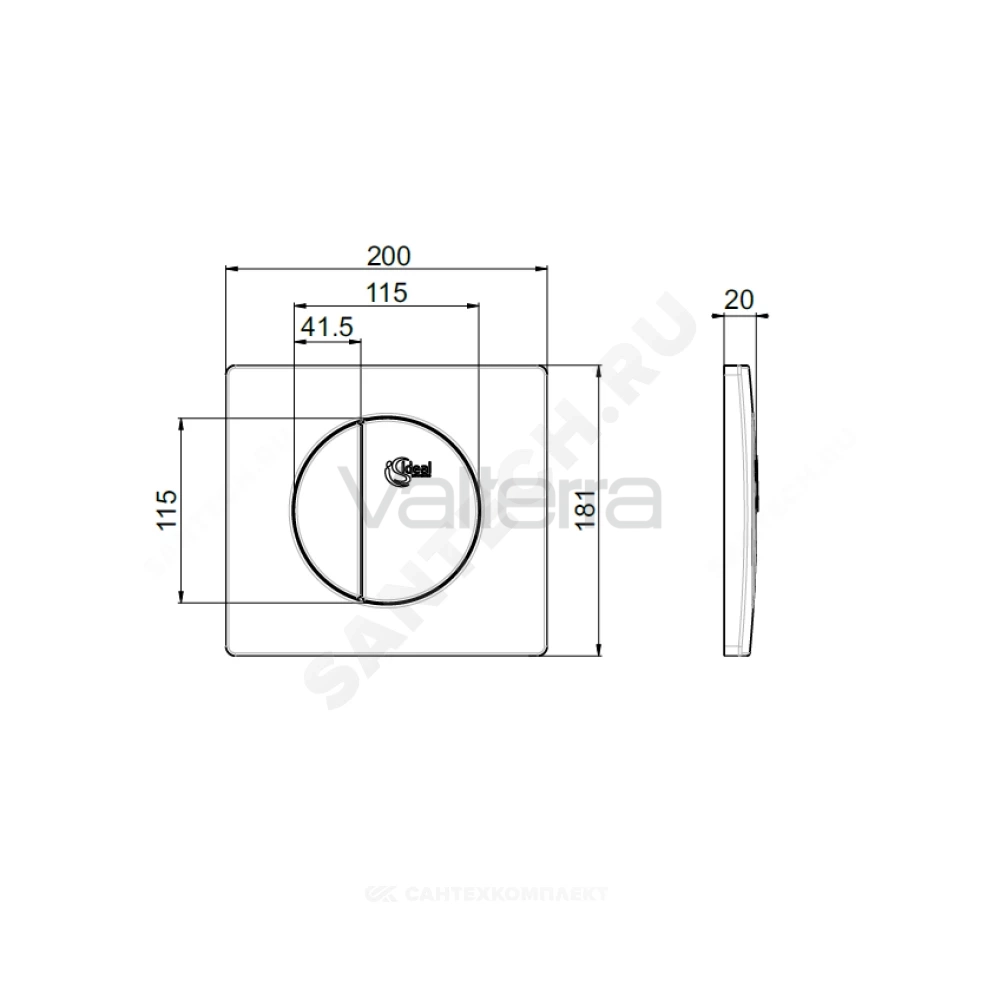 Кнопка для инсталляции хром Ideal Standard