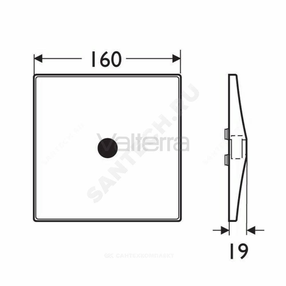 Кнопка для писсуара нержавеющая сталь Ideal Standard