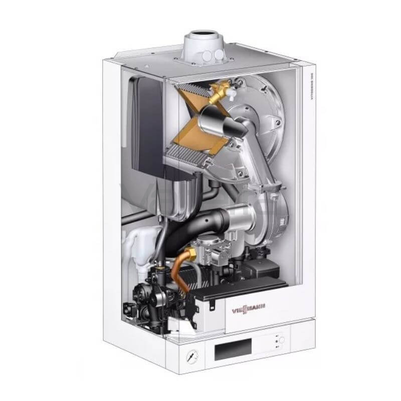 Котел газовый настенный Viessmann Vitodens 100-W двухконтурный с закрытой камерой сгорания 26 кВт