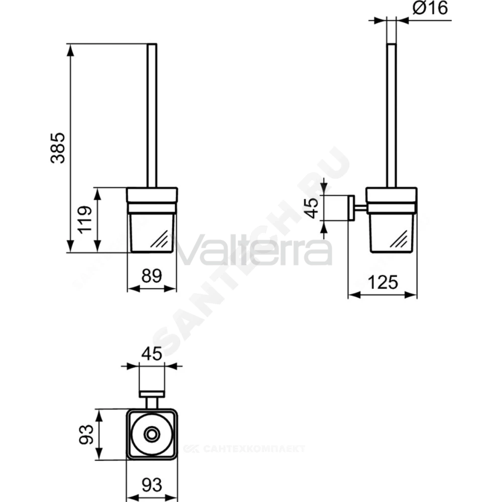 Ершик для унитаза IOM Square Ideal Standard