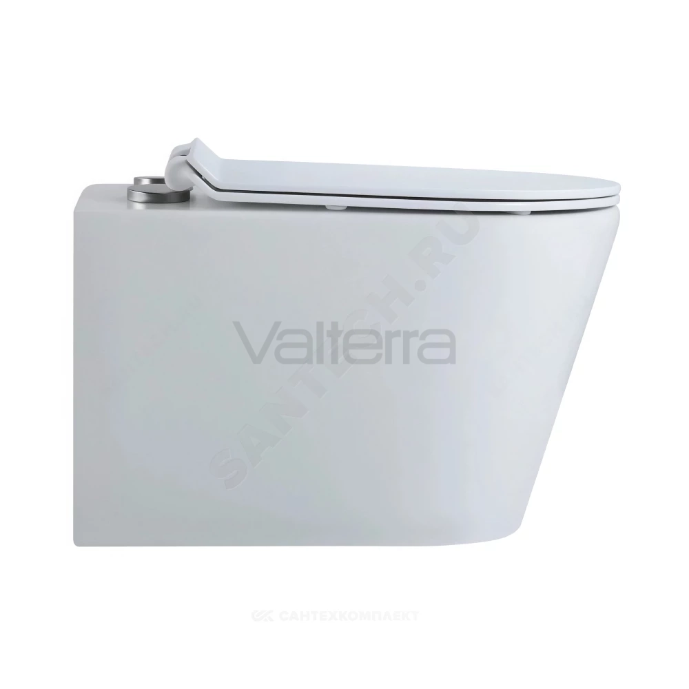 Унитаз подвесной белый горизонтальный выпуск Circulo Rimless торнадо Selena