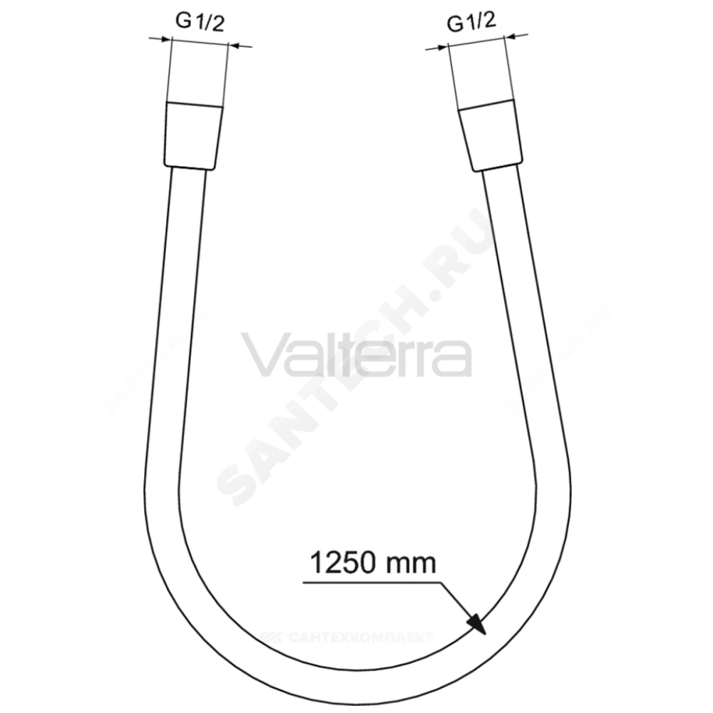 Шланг для душа имп/имп-конус поворотный IDEALFLEX Ideal Standard