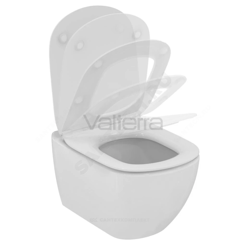 Унитаз подвесной белый горизонтальный выпуск TESI AquaBlade Ideal Standard