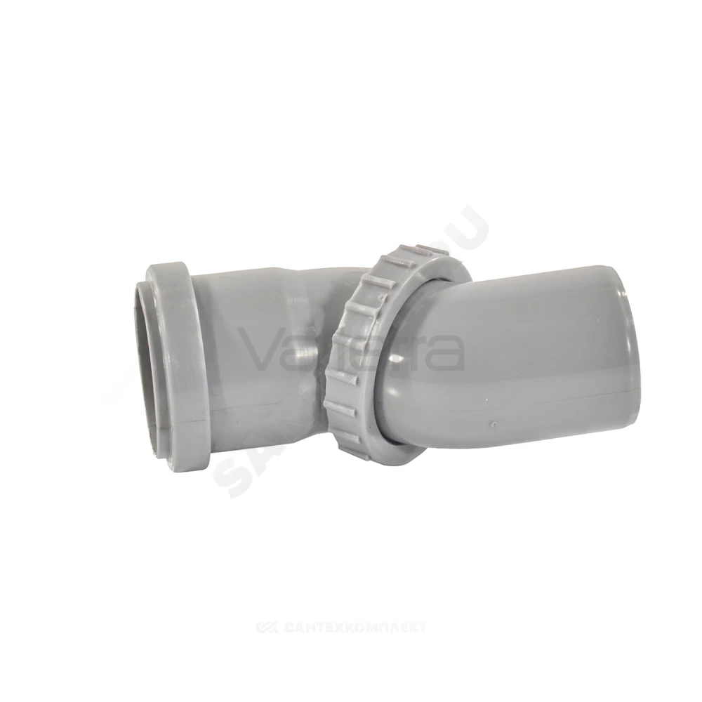 Отвод поворотный серый PP-H BASE VALFEX