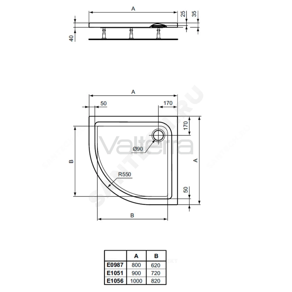 Опора для душевого поддона Ideal Standard